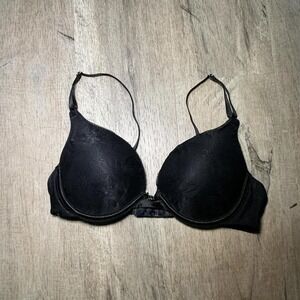 Black lace push up bra